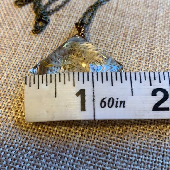 Boho Unique Dandelion gear Necklace Handmade - Picture 9 of 11